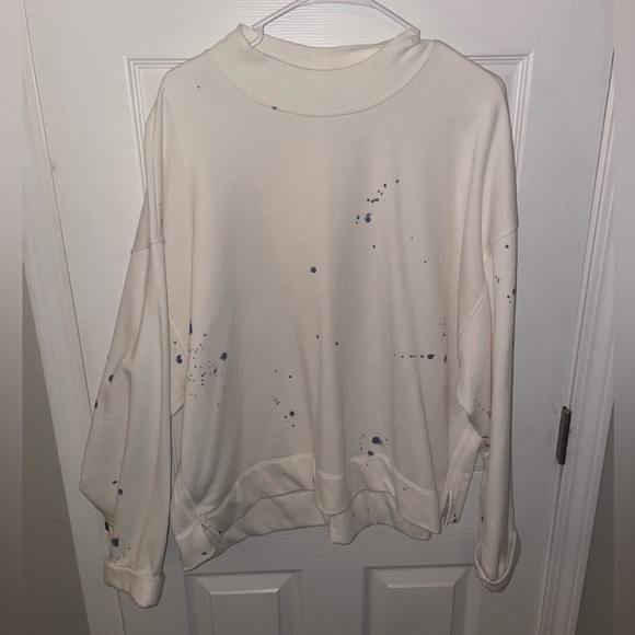 Cream old navy paint splatter pullover! - Picture 1 of 4